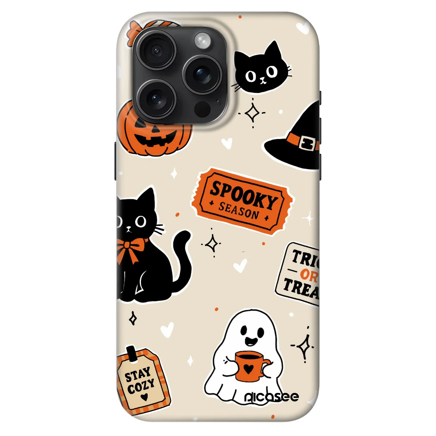 Picasee Fashion Case MagSafe za Apple iPhone 15 Pro Max - Halloween stickers