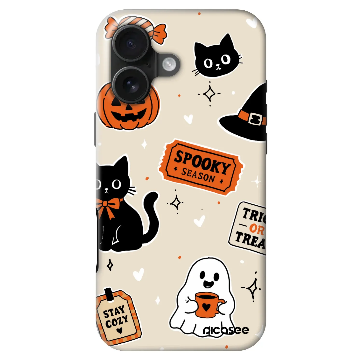 Picasee Fashion Case MagSafe za Apple iPhone 16 - Halloween stickers