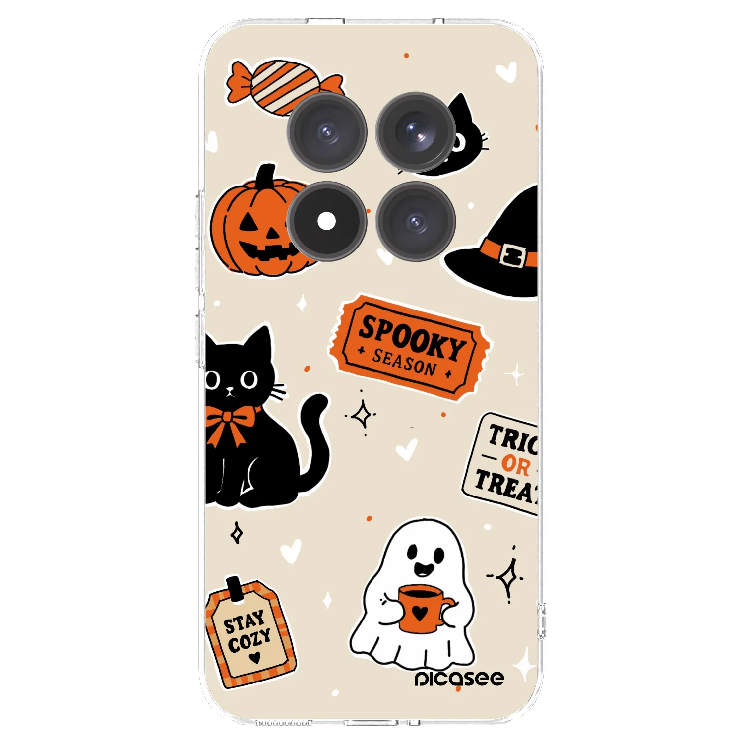 Picasee silikonski prozorni ovitek za Xiaomi Redmi Note 15 Pro+ - Halloween stickers