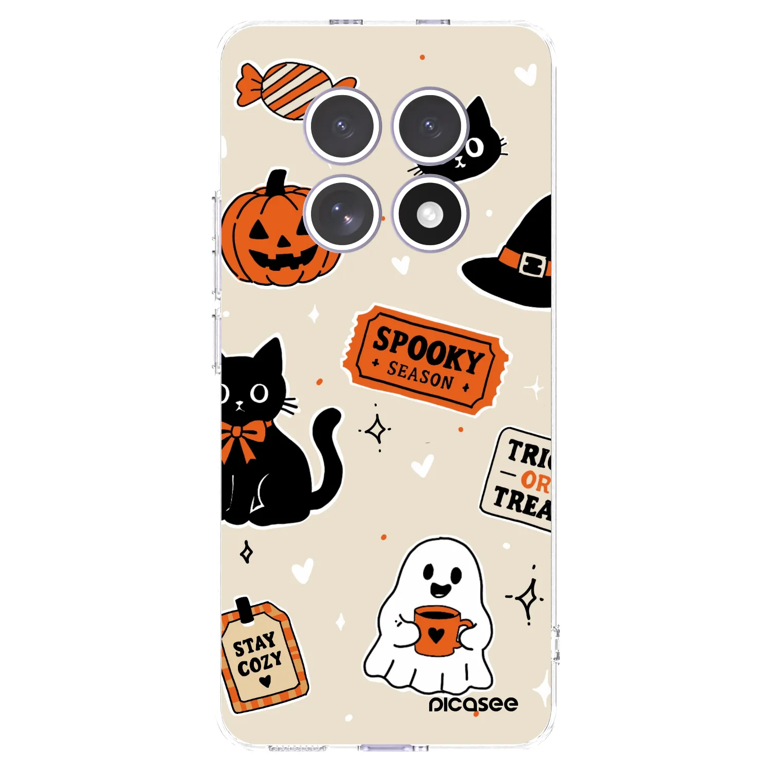 Picasee silikonski prozorni ovitek za Xiaomi Redmi Note 15 4G - Halloween stickers