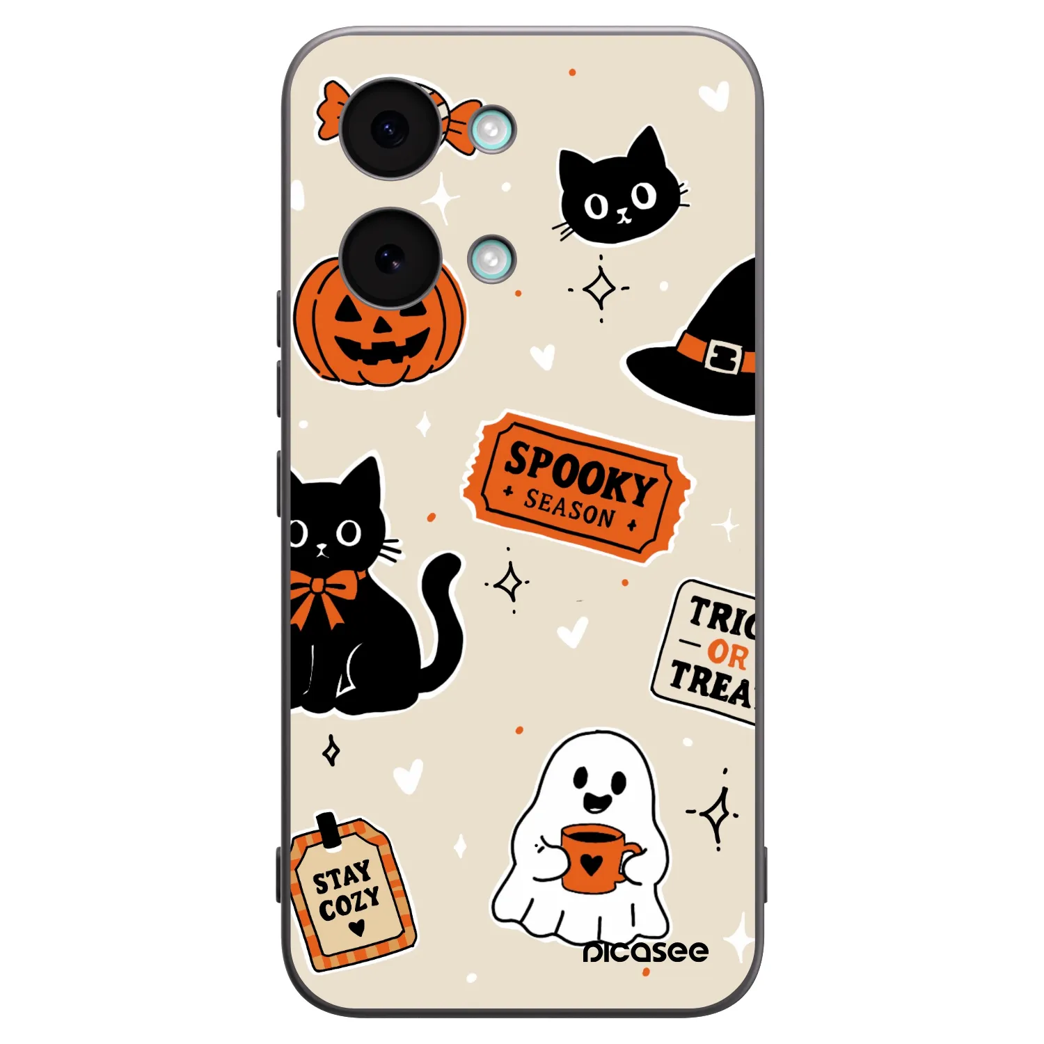 Picasee silikonski črni ovitek za Xiaomi Poco X8 Pro Max - Halloween stickers