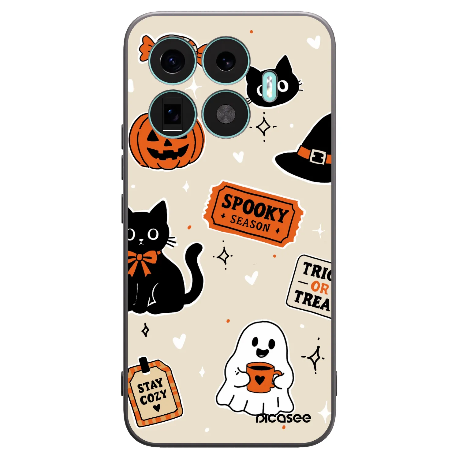 Picasee silikonski črni ovitek za Xiaomi 17T Pro - Halloween stickers