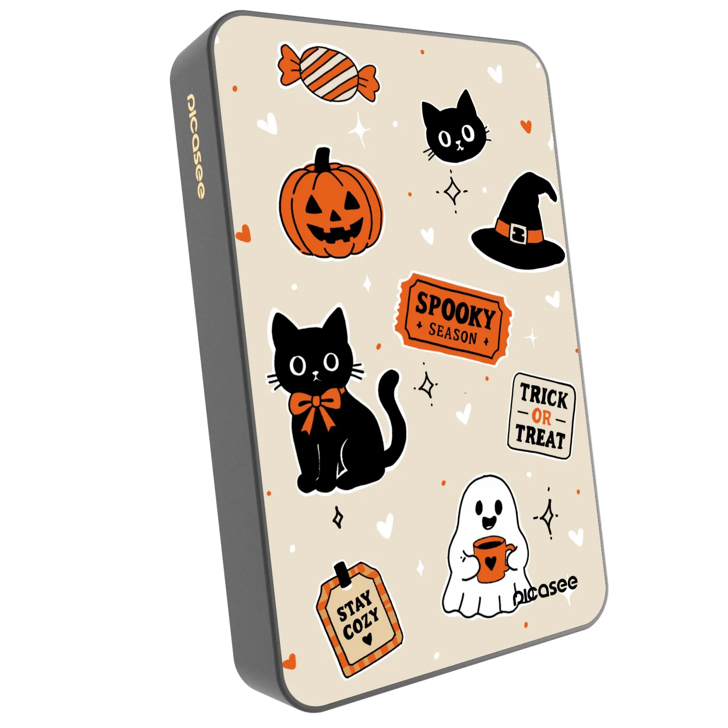 Picasee Prenosna baterija z MagSafe 10 000 mAh Siva - Halloween stickers