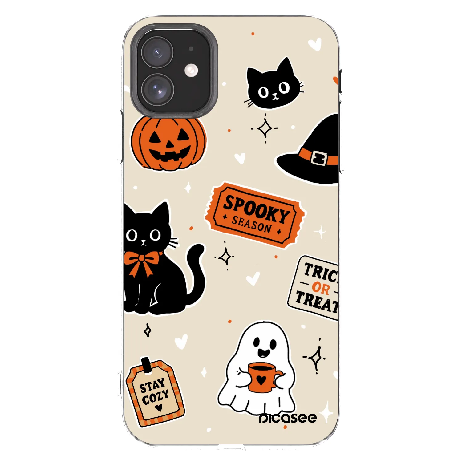 Picasee silikonski prozorni ovitek za Apple iPhone 11 - Halloween stickers