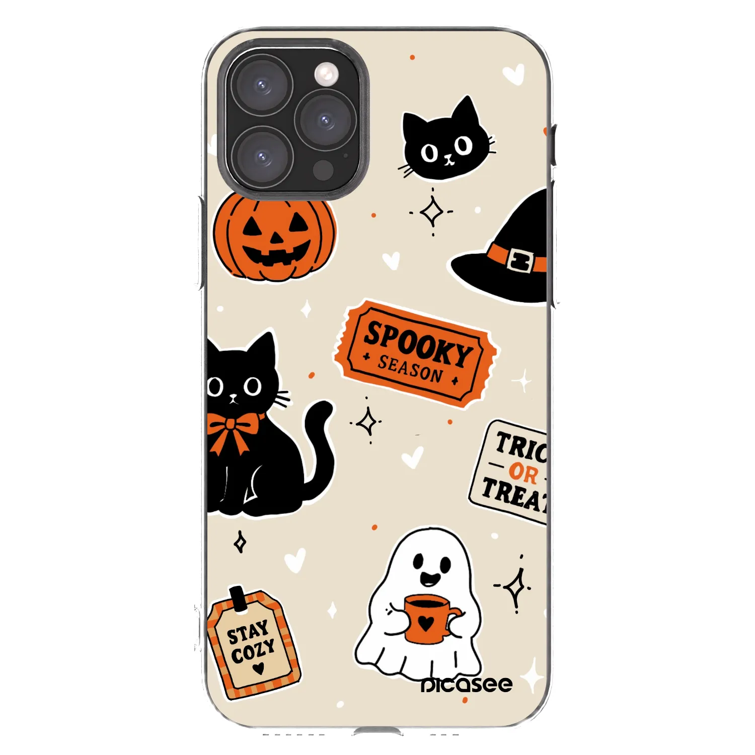 Picasee silikonski prozorni ovitek za Apple iPhone 11 Pro - Halloween stickers