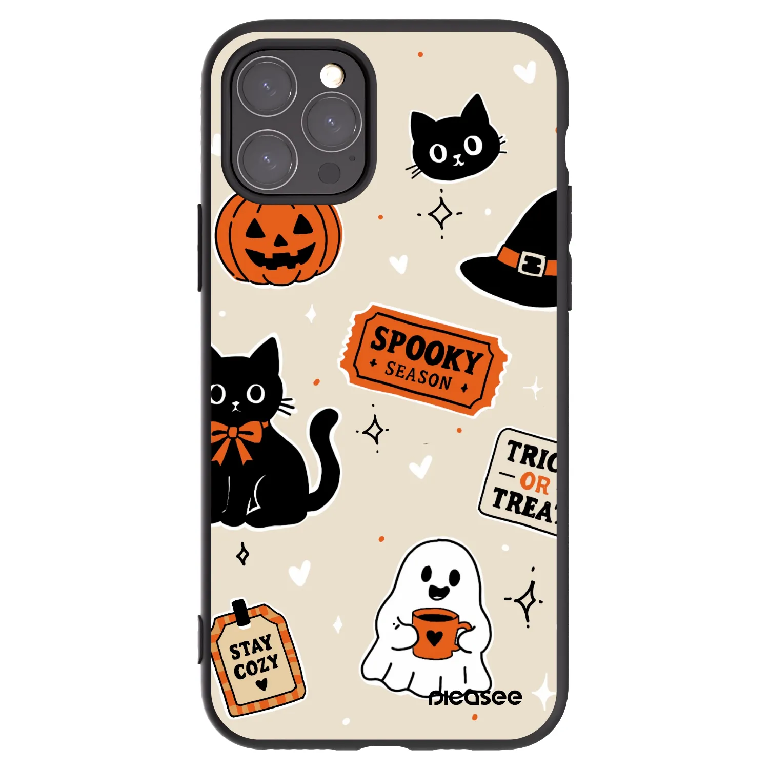 Picasee silikonski črni ovitek za Apple iPhone 11 Pro - Halloween stickers