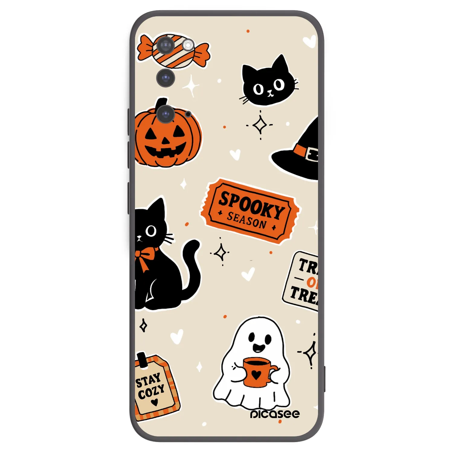 Picasee silikonski črni ovitek za Samsung Galaxy S20 G980F - Halloween stickers