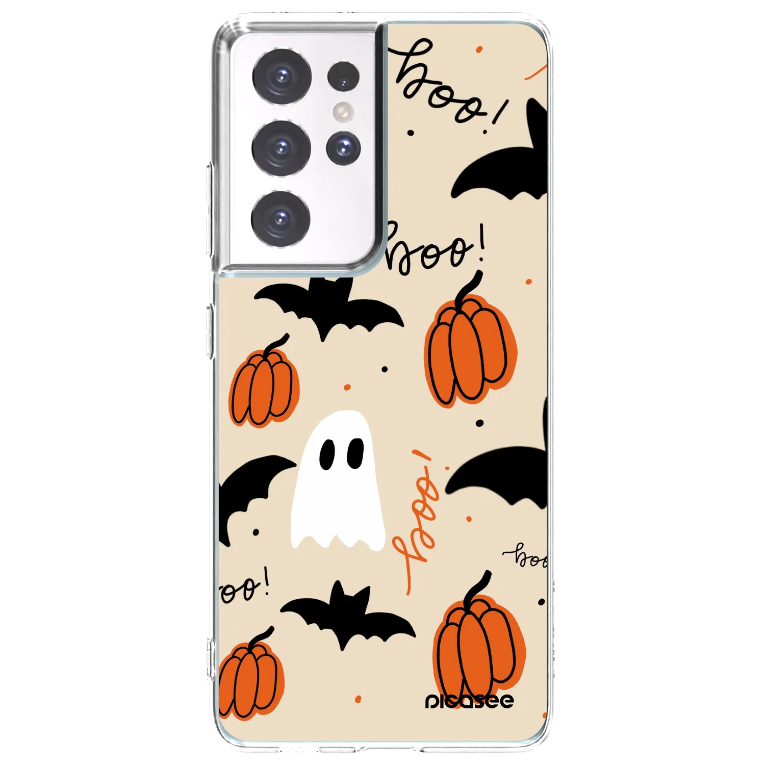 Picasee silikonski prozorni ovitek za Samsung Galaxy S21 Ultra 5G G998B - Halloween 26