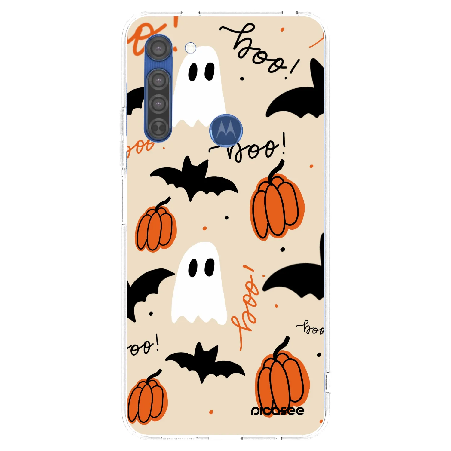 Picasee silikonski prozorni ovitek za Motorola Moto G8 - Halloween 26