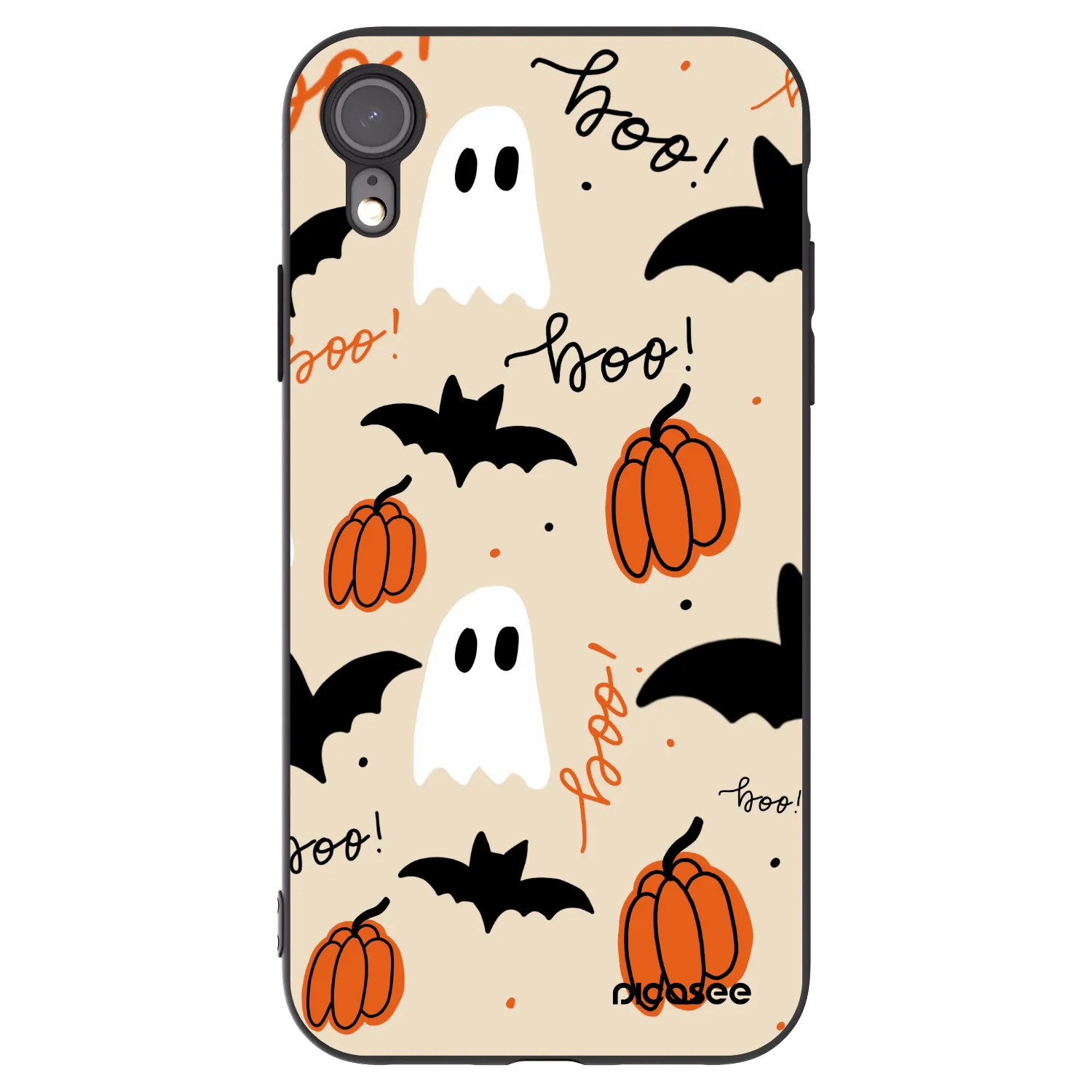 Picasee silikonski črni ovitek za Apple iPhone XR - Halloween 26