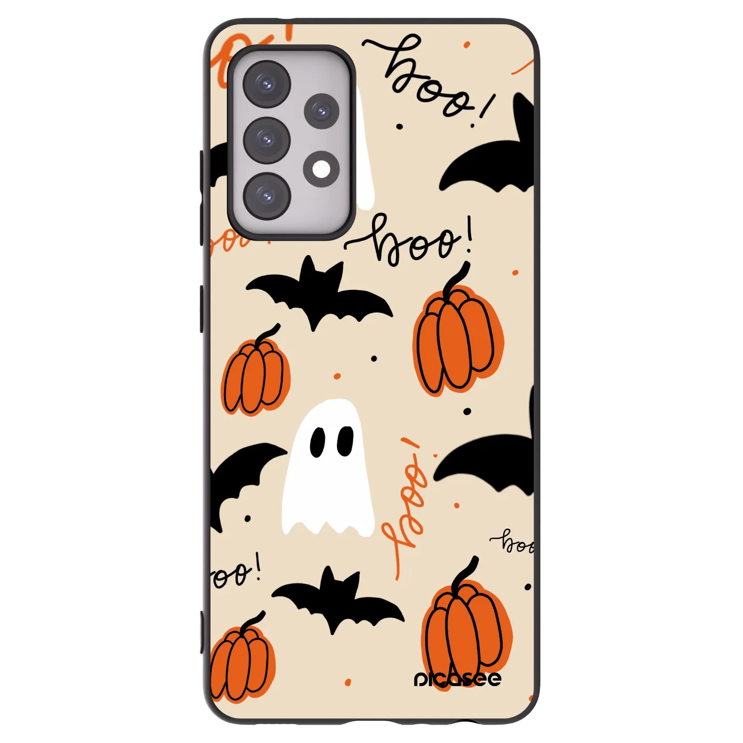 Picasee silikonski črni ovitek za Samsung Galaxy A52s 5G A528B - Halloween 26