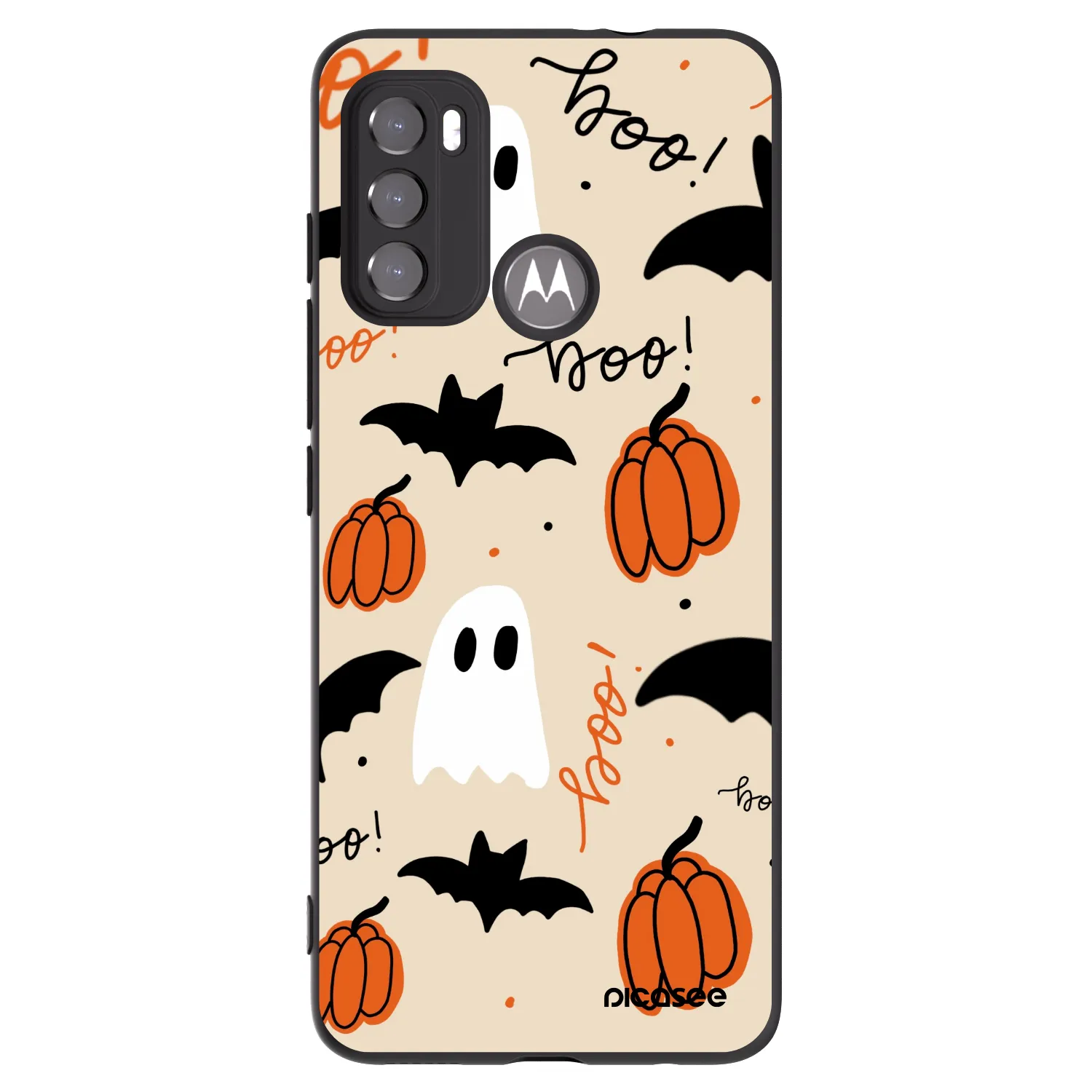 Picasee silikonski črni ovitek za Motorola Moto G60 - Halloween 26