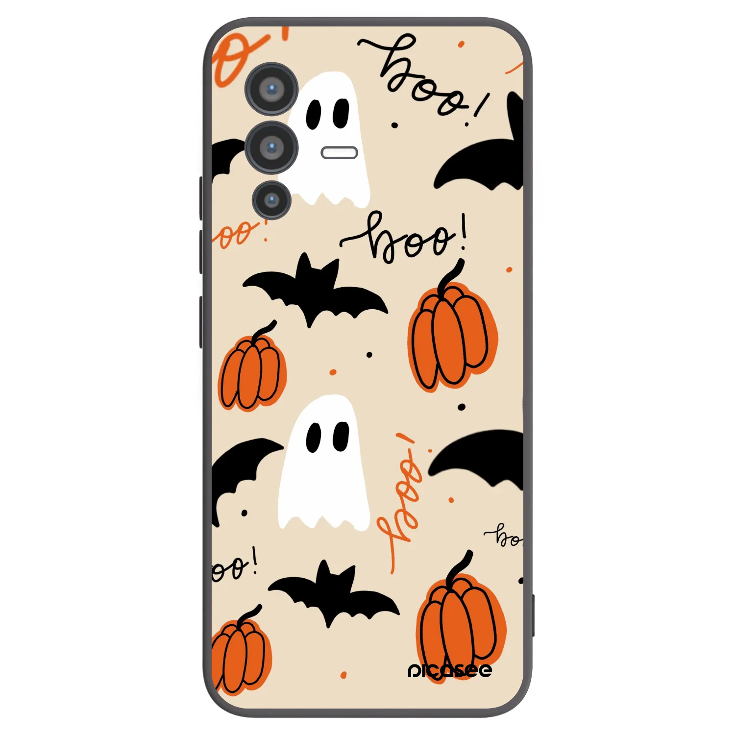 Picasee silikonski črni ovitek za Vivo V23 5G - Halloween 26