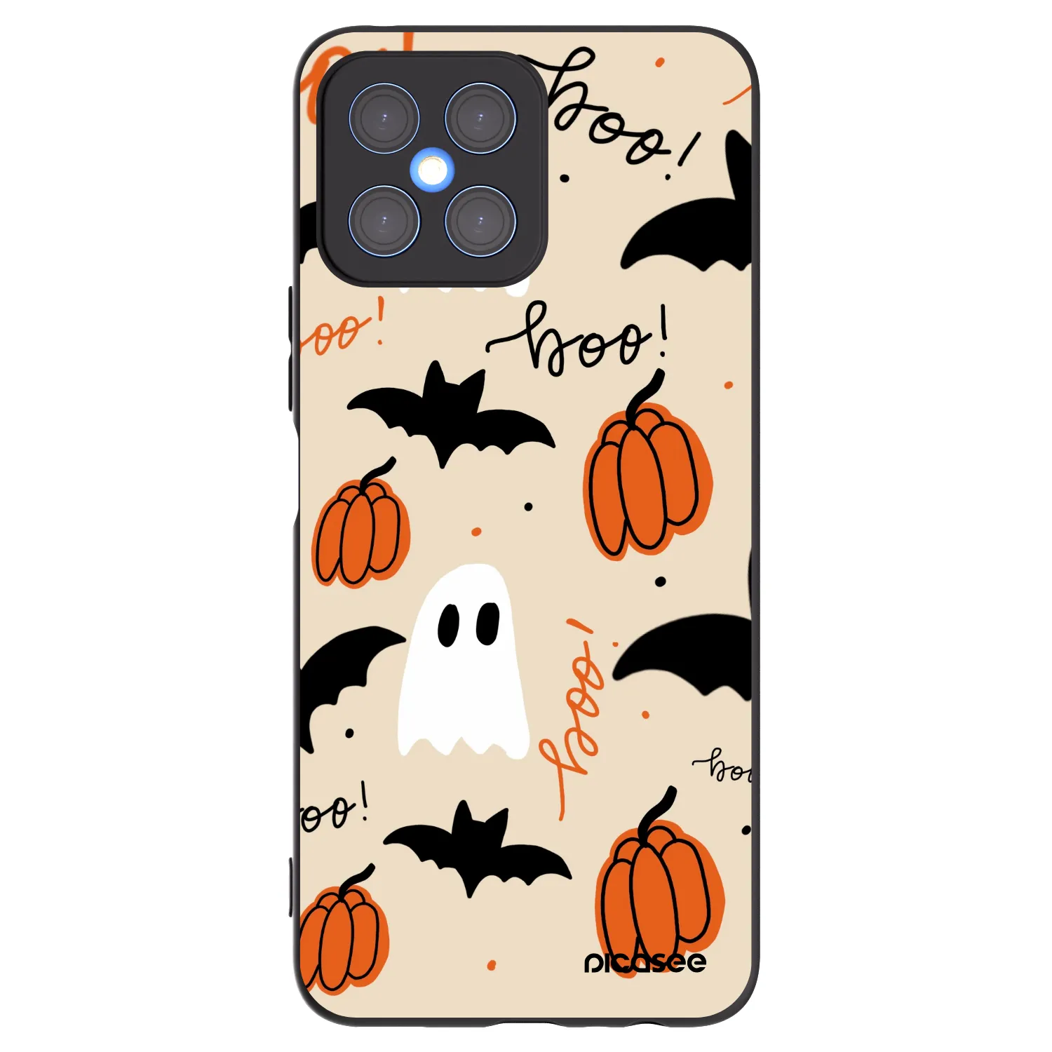 Picasee silikonski črni ovitek za Honor X8 4G - Halloween 26