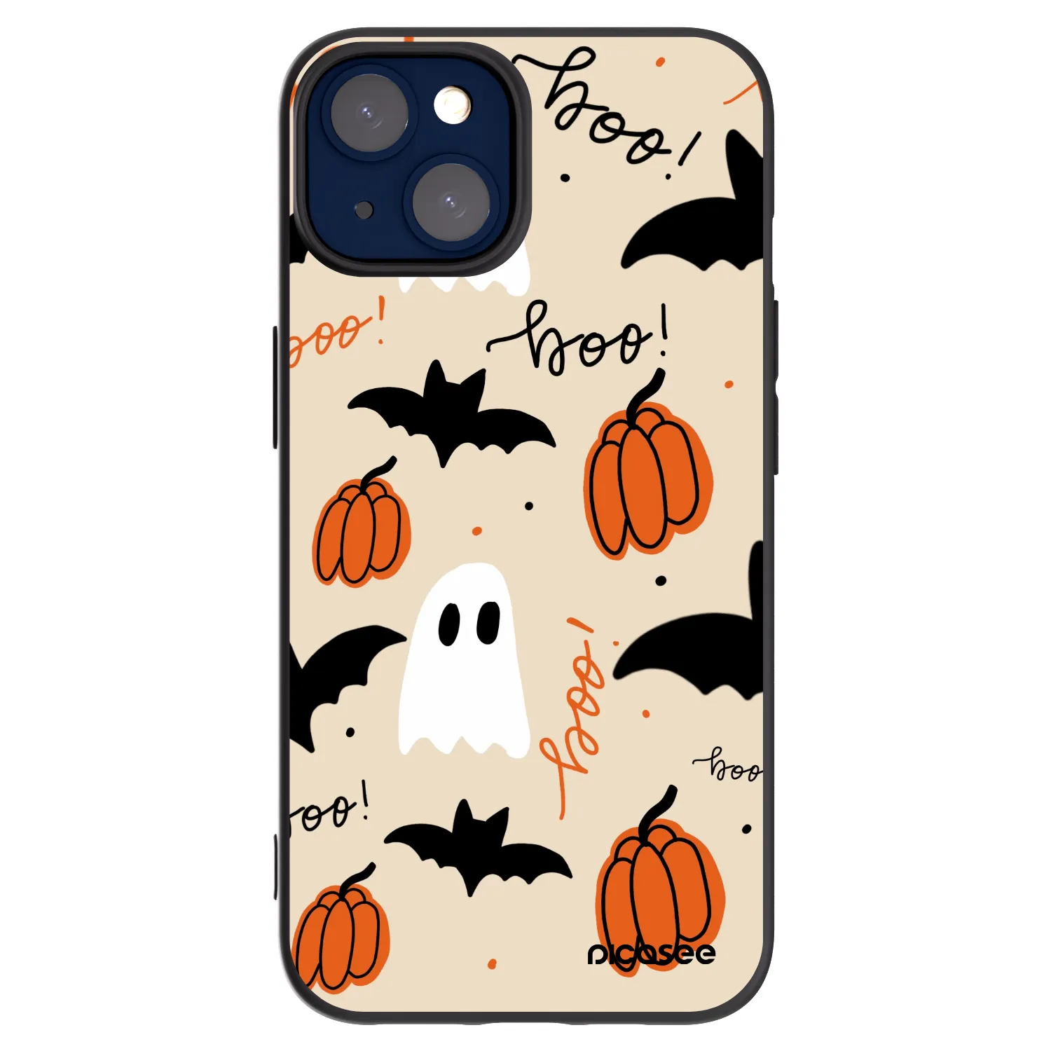 Picasee silikonski črni ovitek za Apple iPhone 14 - Halloween 26