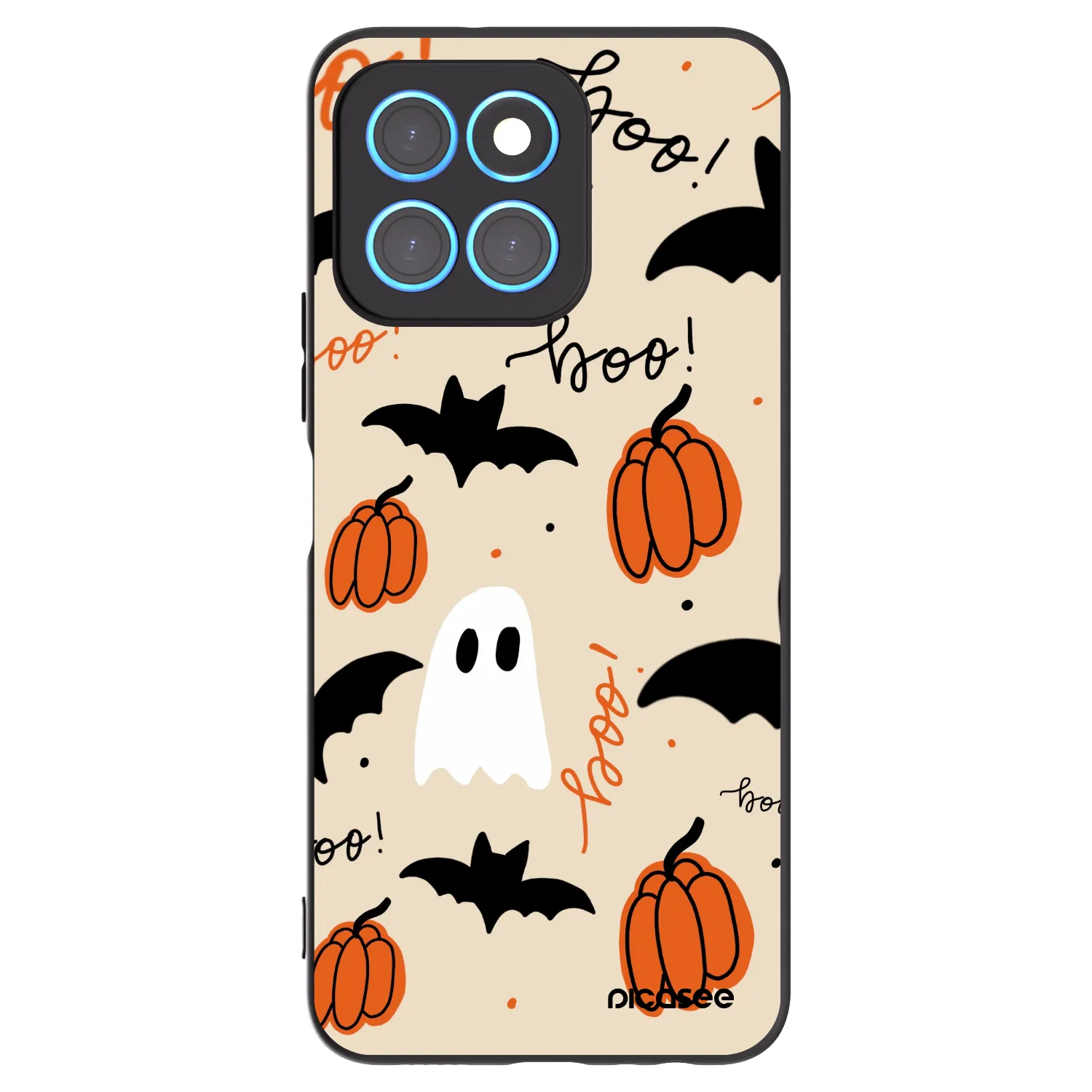 Picasee silikonski črni ovitek za Honor X8 5G - Halloween 26