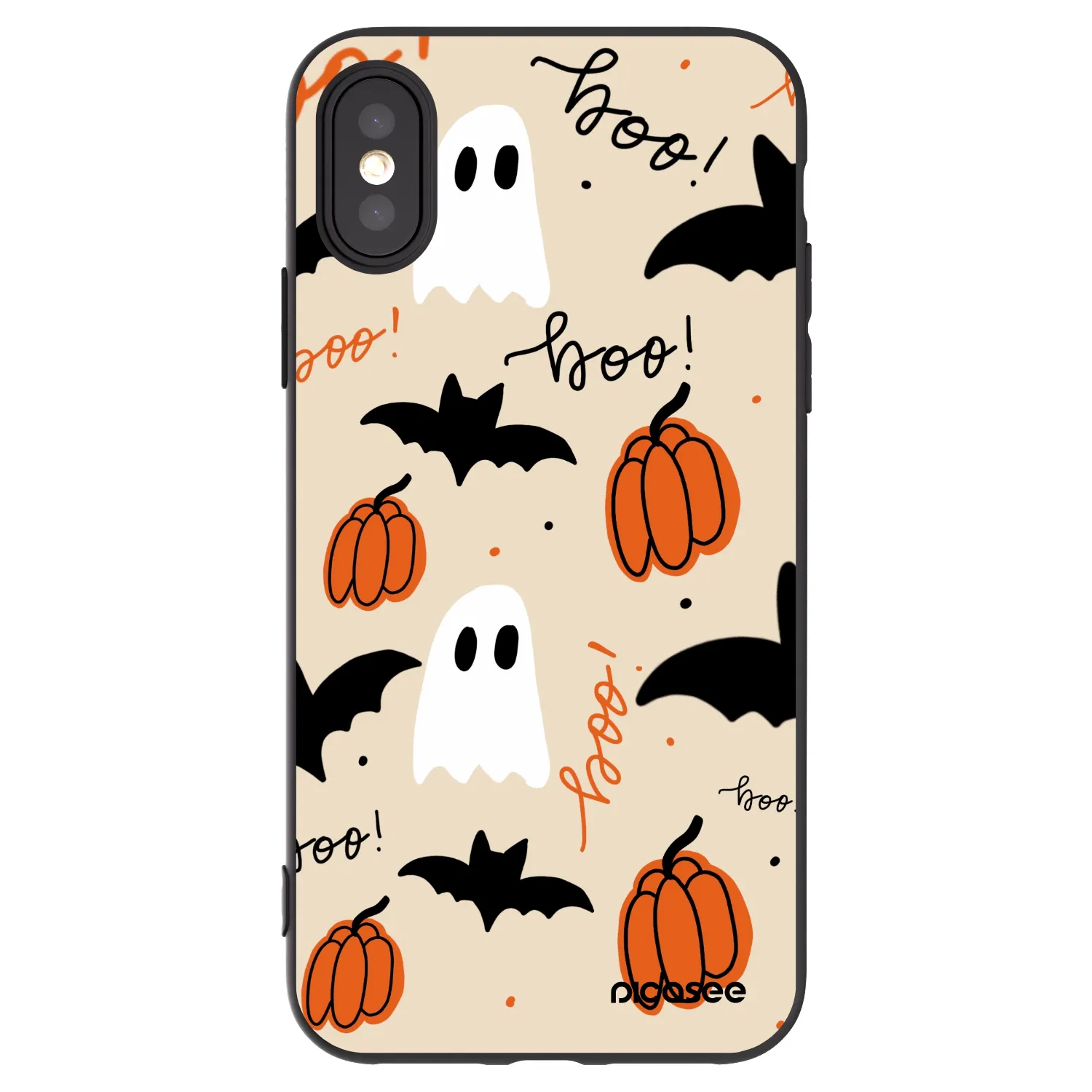 Picasee silikonski črni ovitek za Apple iPhone X/XS - Halloween 26