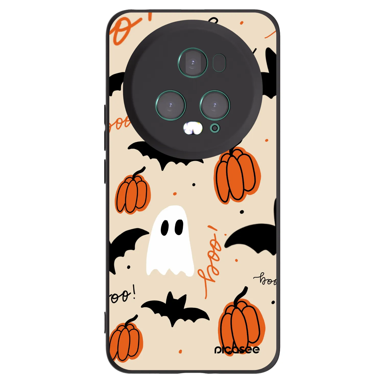 Picasee silikonski črni ovitek za Honor Magic5 Pro - Halloween 26