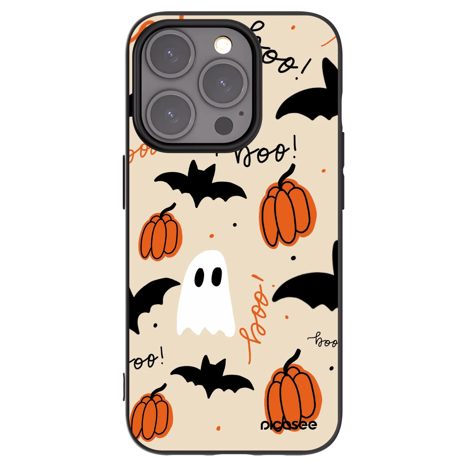 Picasee silikonski črni ovitek za Apple iPhone 15 Pro - Halloween 26