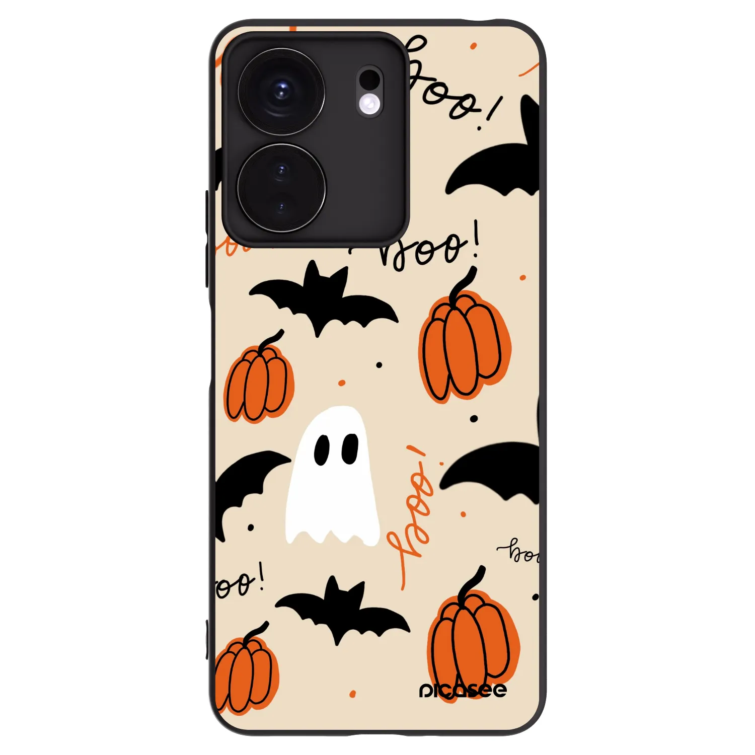 Picasee silikonski črni ovitek za Xiaomi Redmi 13C 4G - Halloween 26