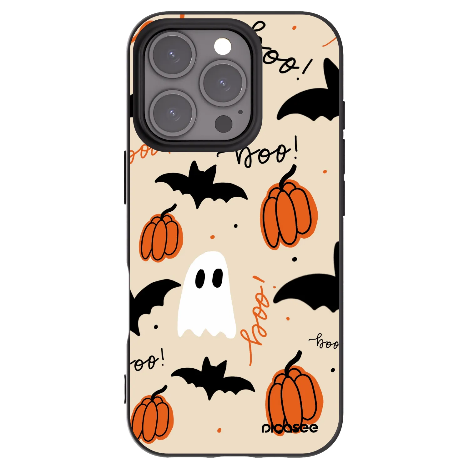 Picasee silikonski črni ovitek za Apple iPhone 16 Pro - Halloween 26