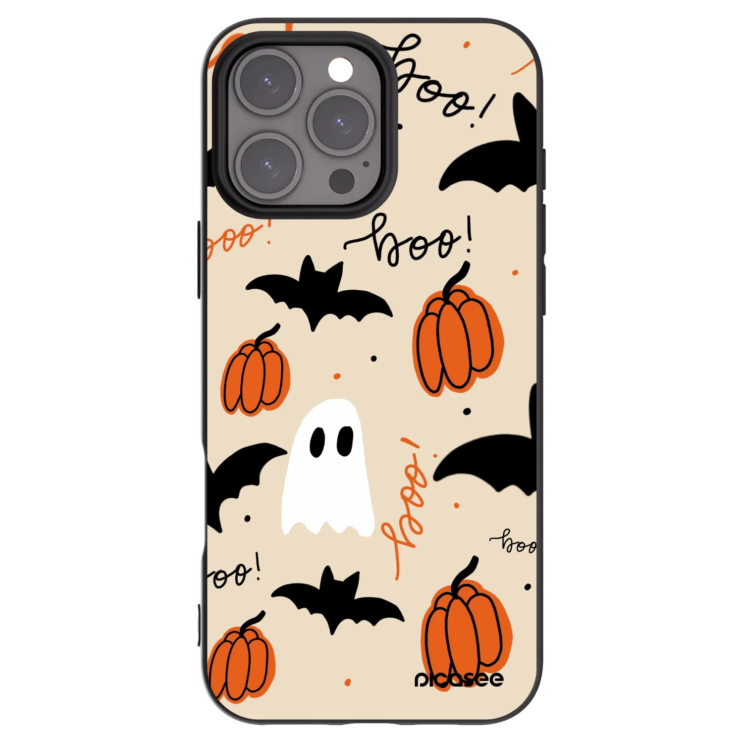 Picasee silikonski črni ovitek za Apple iPhone 16 Pro Max - Halloween 26