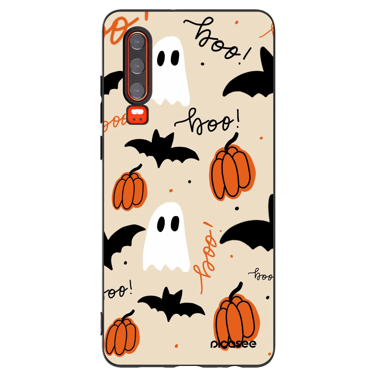 Picasee silikonski črni ovitek za Huawei P30 - Halloween 26