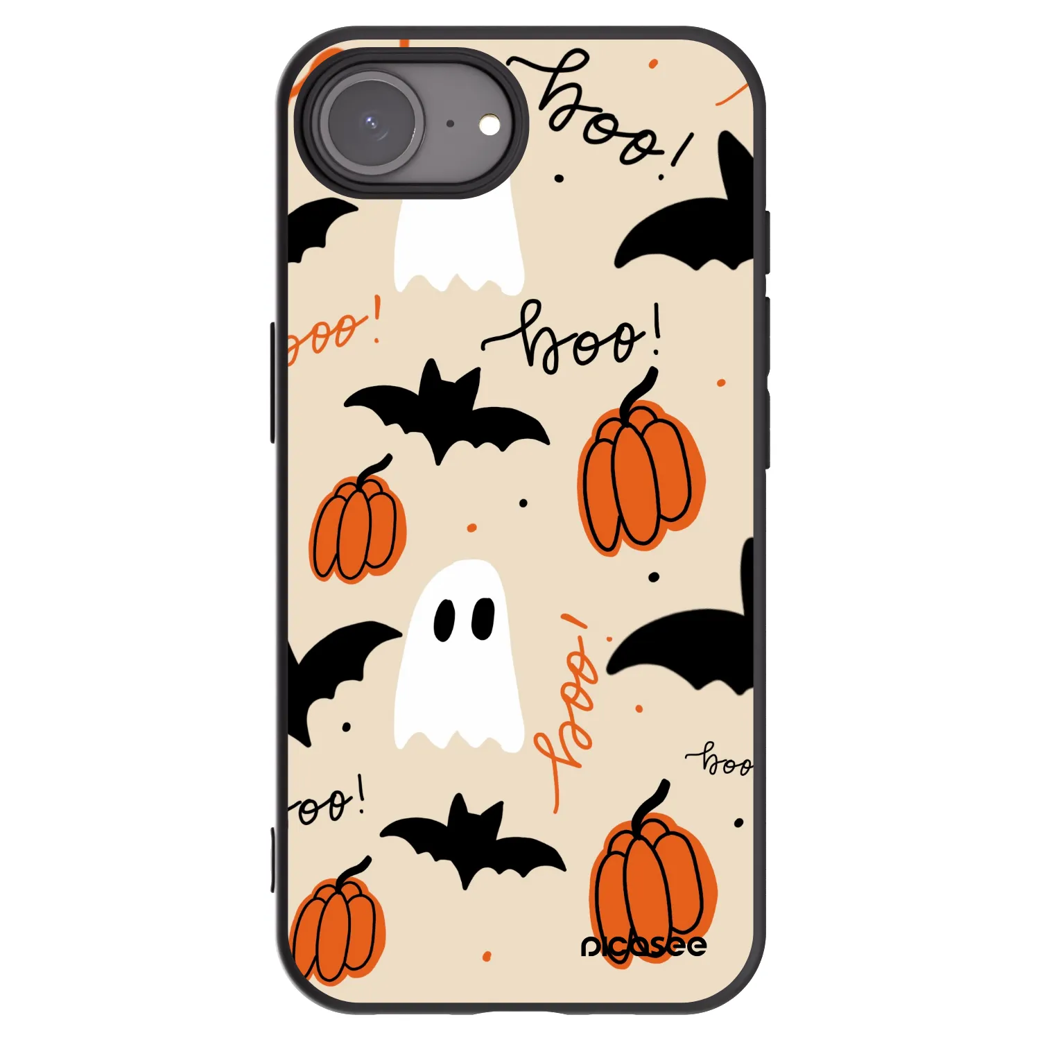 Picasee silikonski črni ovitek za Apple iPhone 17e - Halloween 26