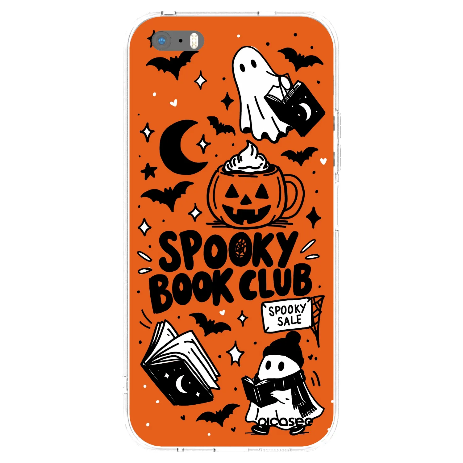Picasee silikonski prozorni ovitek za Apple iPhone 5/5S/SE - Spooky book club