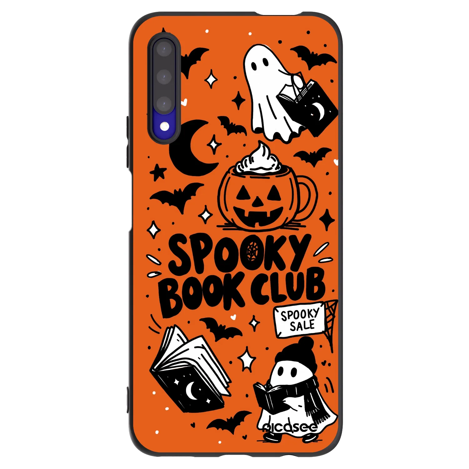 Picasee silikonski črni ovitek za Honor 9X Pro - Spooky book club