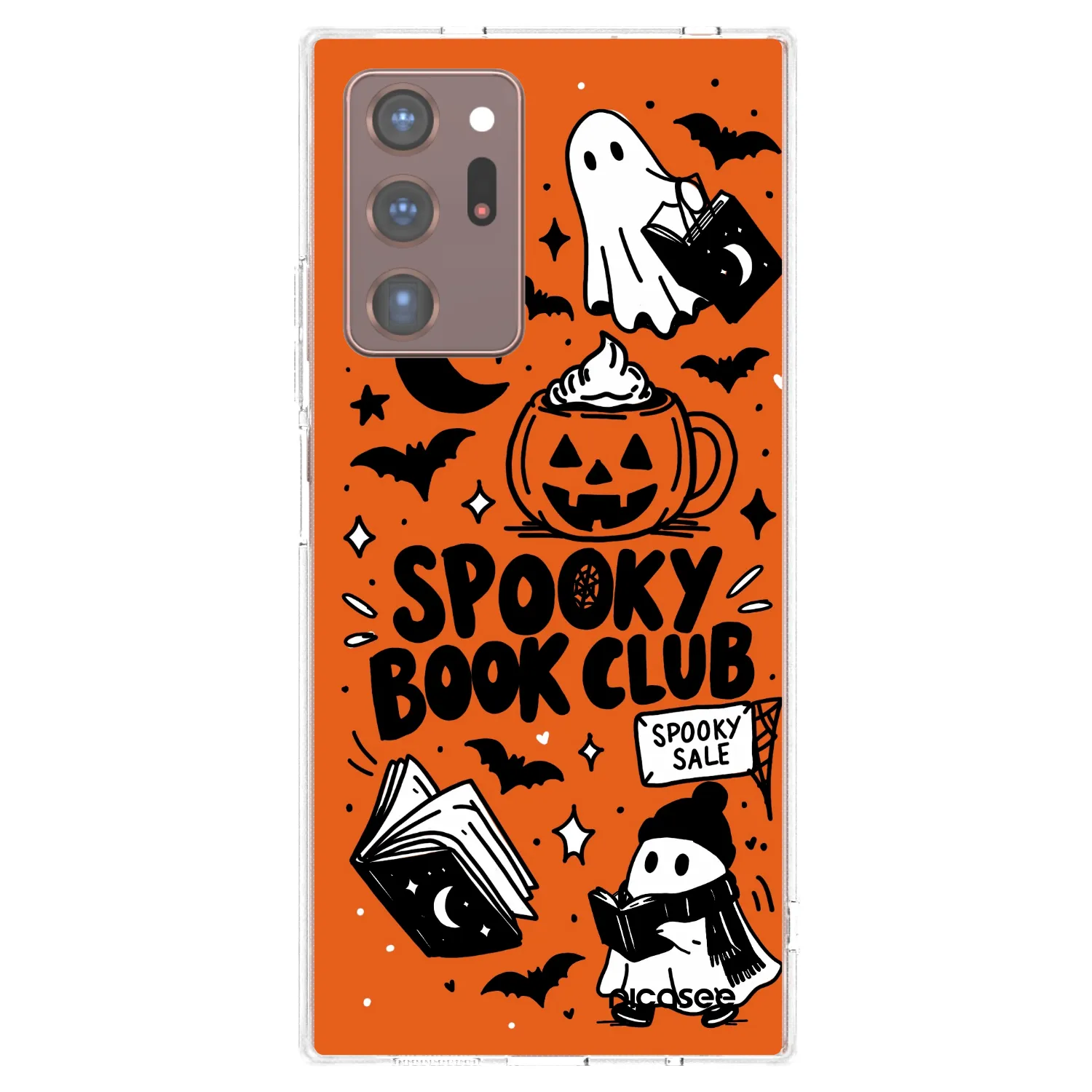Picasee silikonski prozorni ovitek za Samsung Galaxy Note 20 Ultra - Spooky book club