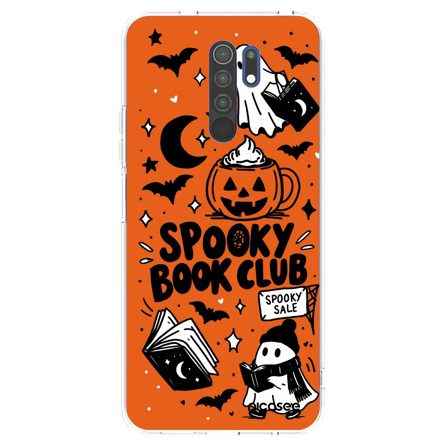 Picasee silikonski prozorni ovitek za Xiaomi Redmi 9 - Spooky book club