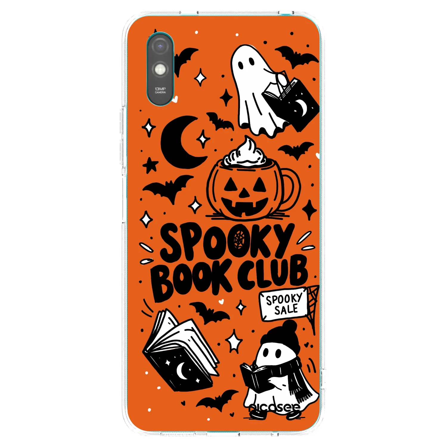 Picasee silikonski prozorni ovitek za Xiaomi Redmi 9A - Spooky book club