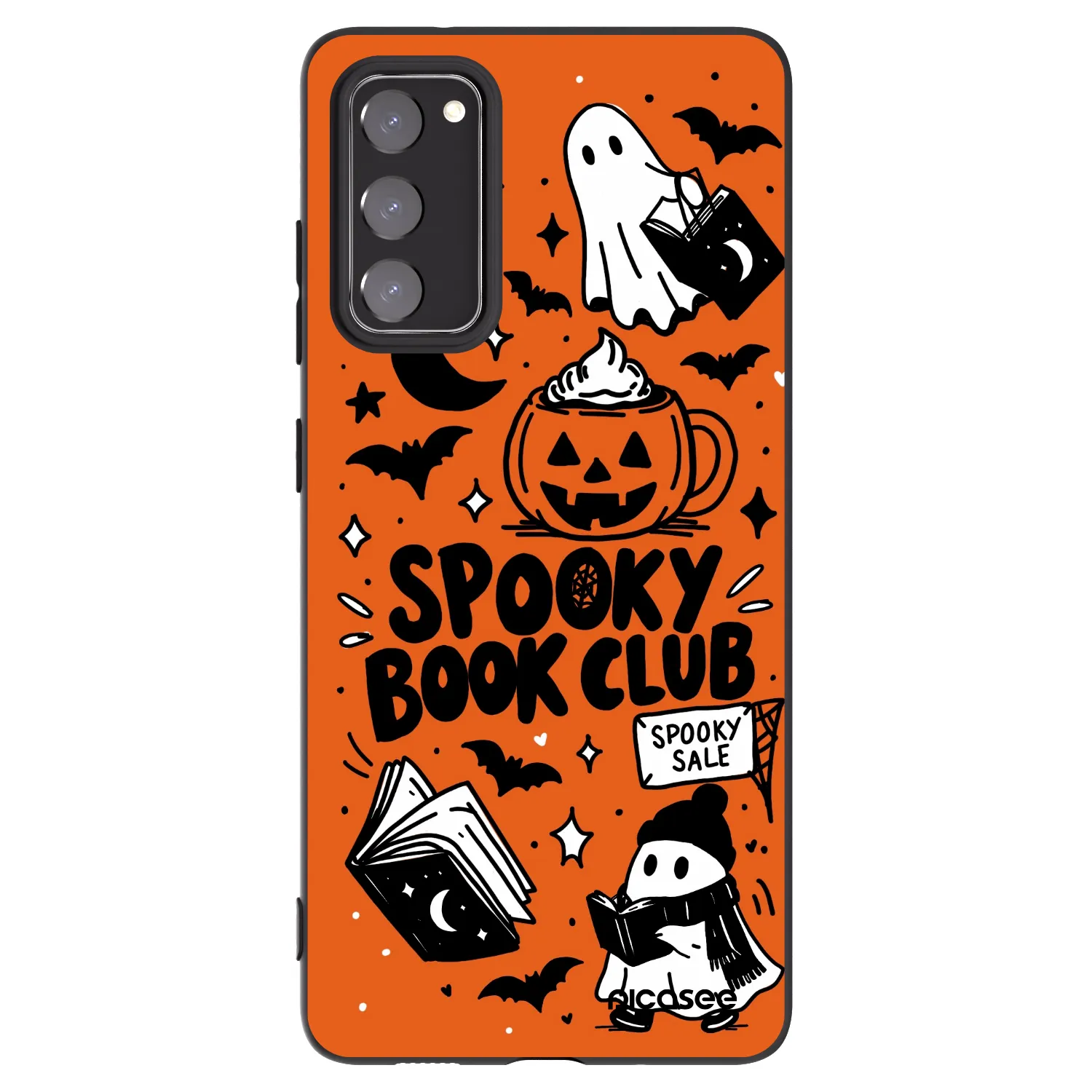 Picasee silikonski črni ovitek za Samsung Galaxy S20 FE - Spooky book club