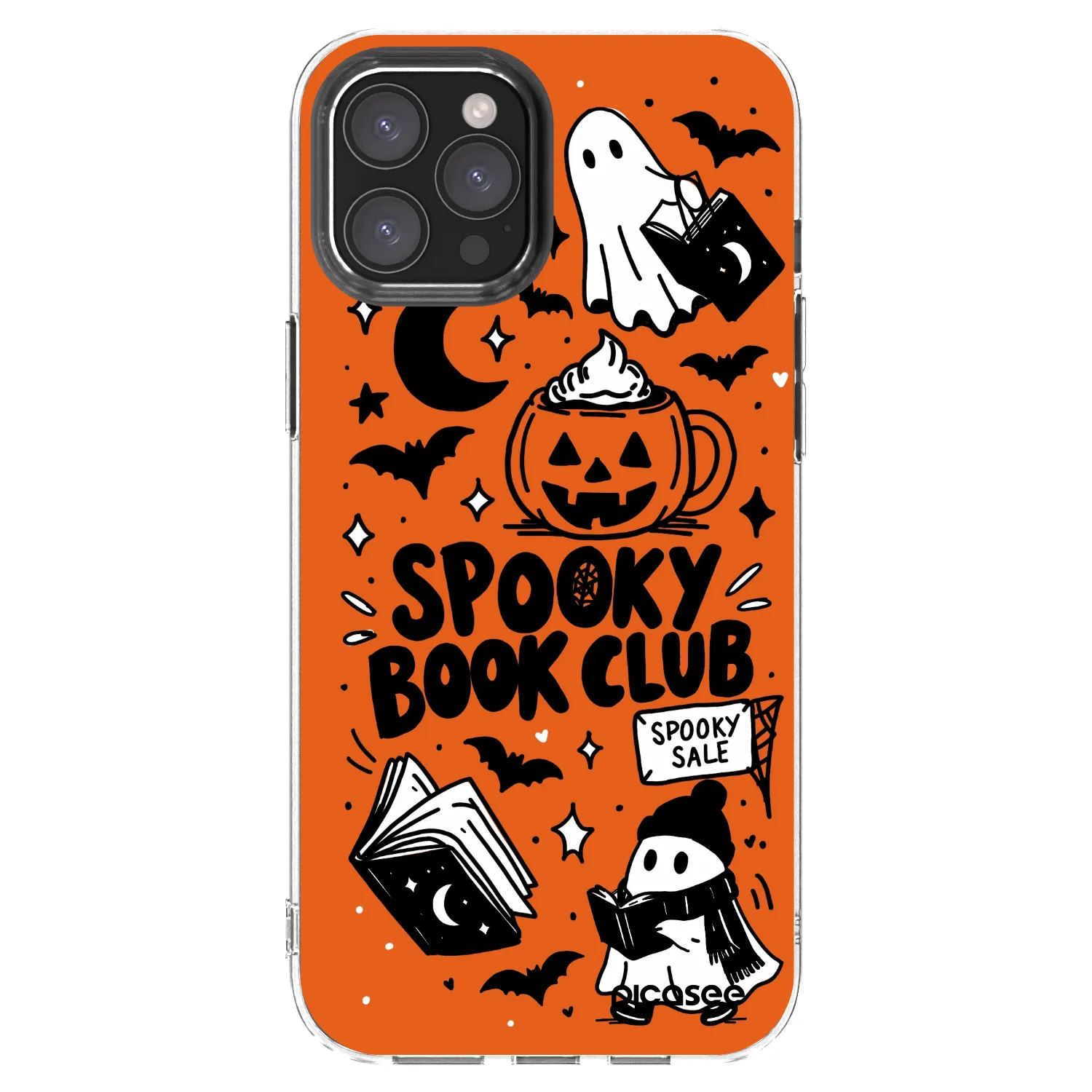 Picasee silikonski prozorni ovitek za Apple iPhone 12 Pro Max - Spooky book club