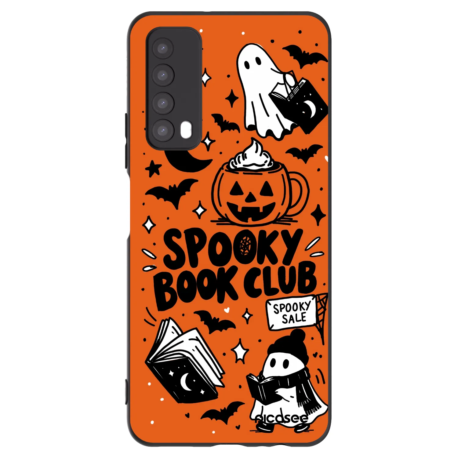 Picasee silikonski črni ovitek za Huawei P Smart 2021 - Spooky book club