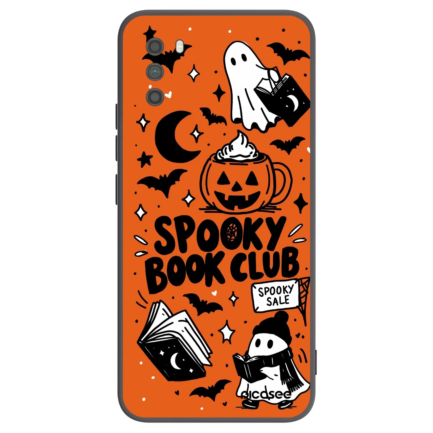 Picasee silikonski črni ovitek za Xiaomi Poco M3 - Spooky book club