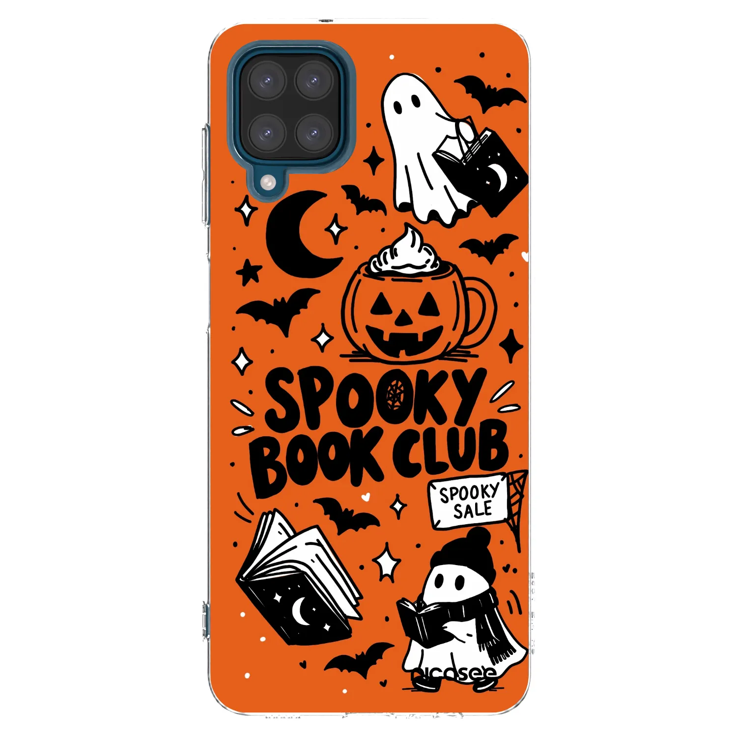 Picasee silikonski prozorni ovitek za Samsung Galaxy A12 A125F - Spooky book club