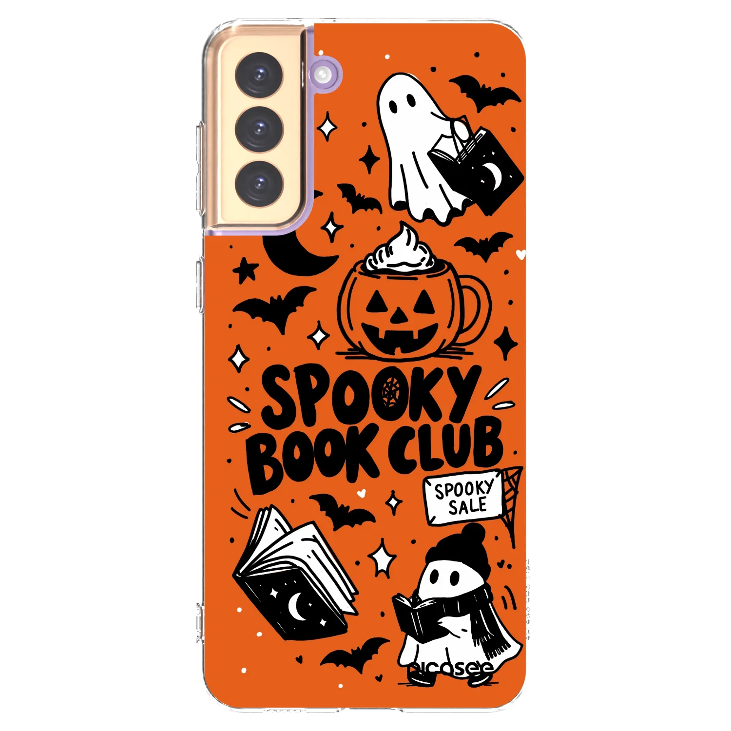 Picasee silikonski prozorni ovitek za Samsung Galaxy S21+ 5G G996F - Spooky book club