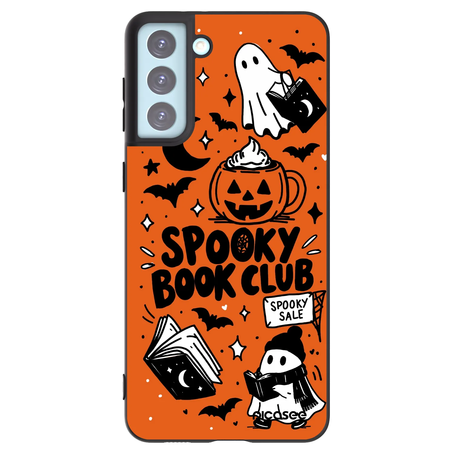 Picasee silikonski črni ovitek za Samsung Galaxy S21+ 5G G996F - Spooky book club