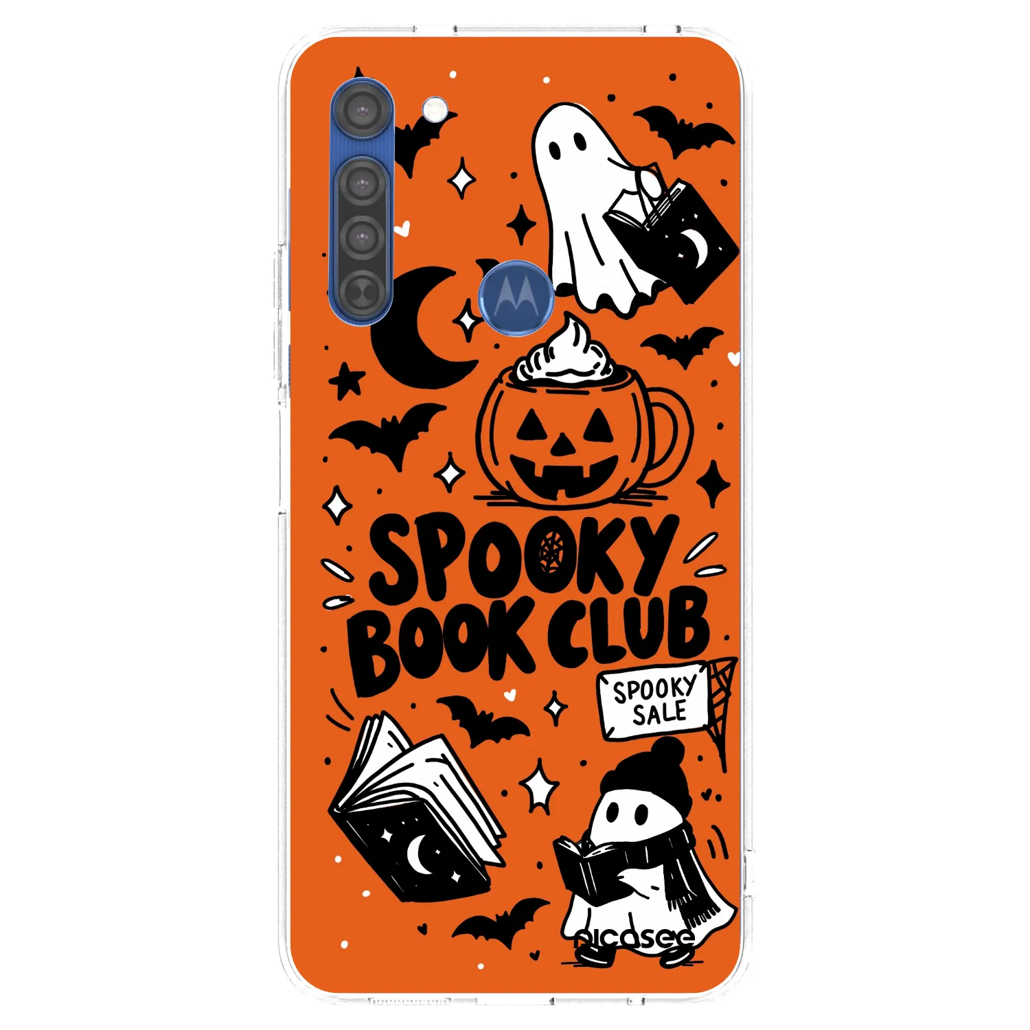 Picasee silikonski prozorni ovitek za Motorola Moto G8 - Spooky book club
