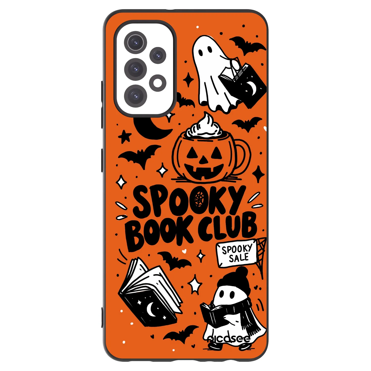Picasee silikonski črni ovitek za Samsung Galaxy A32 5G A326B - Spooky book club