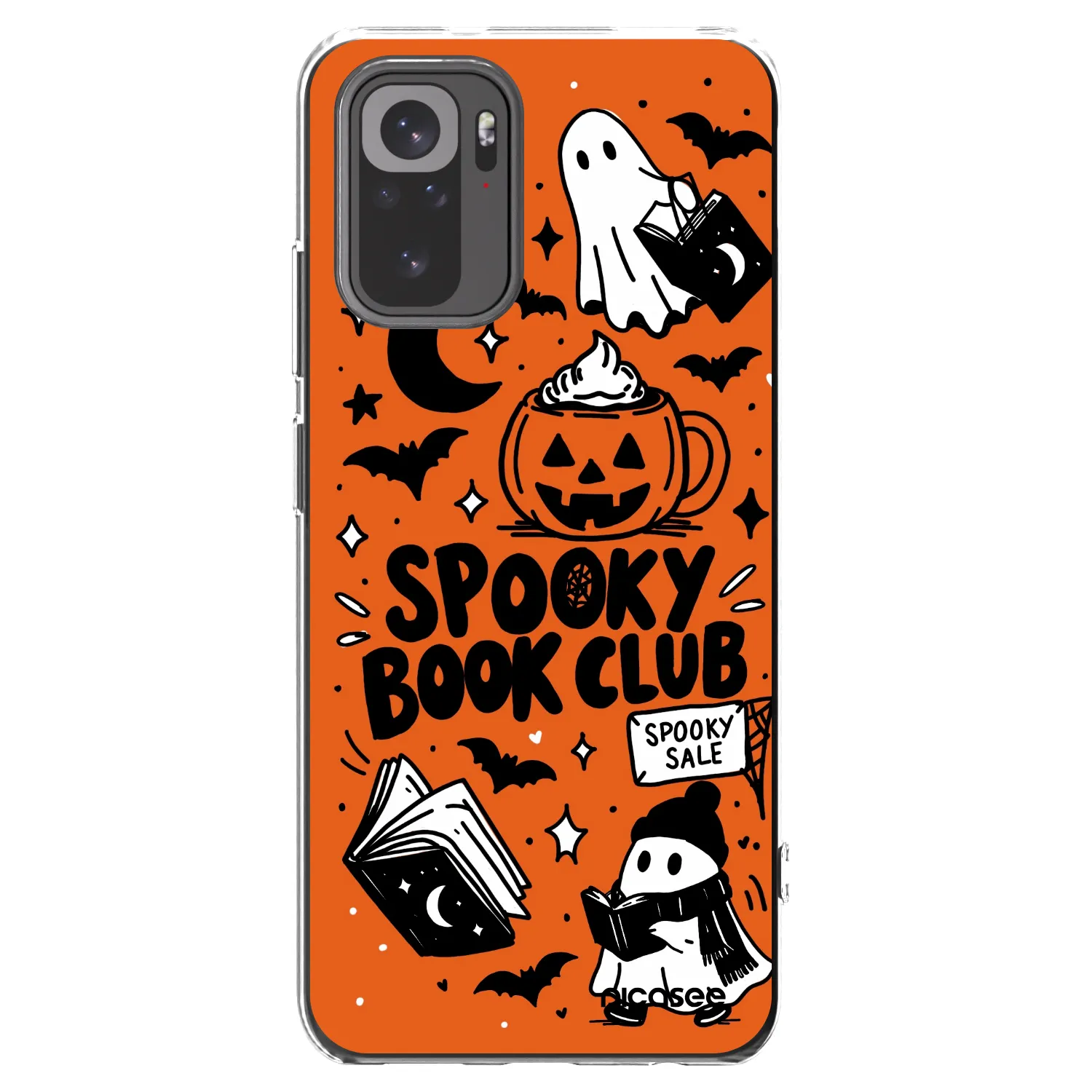 Picasee silikonski prozorni ovitek za Xiaomi Redmi Note 10S - Spooky book club