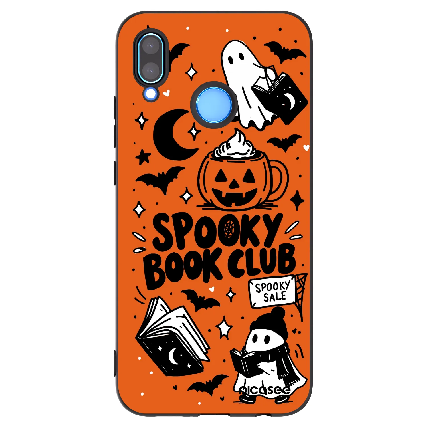 Picasee silikonski črni ovitek za Huawei P20 Lite - Spooky book club