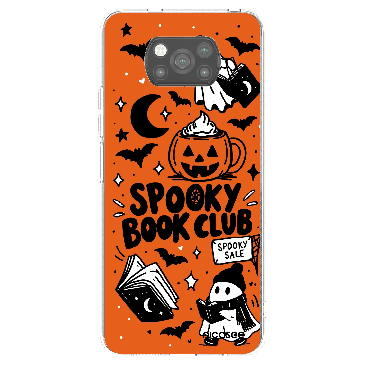 Picasee silikonski črni ovitek za Xiaomi Poco X3 Pro - Spooky book club