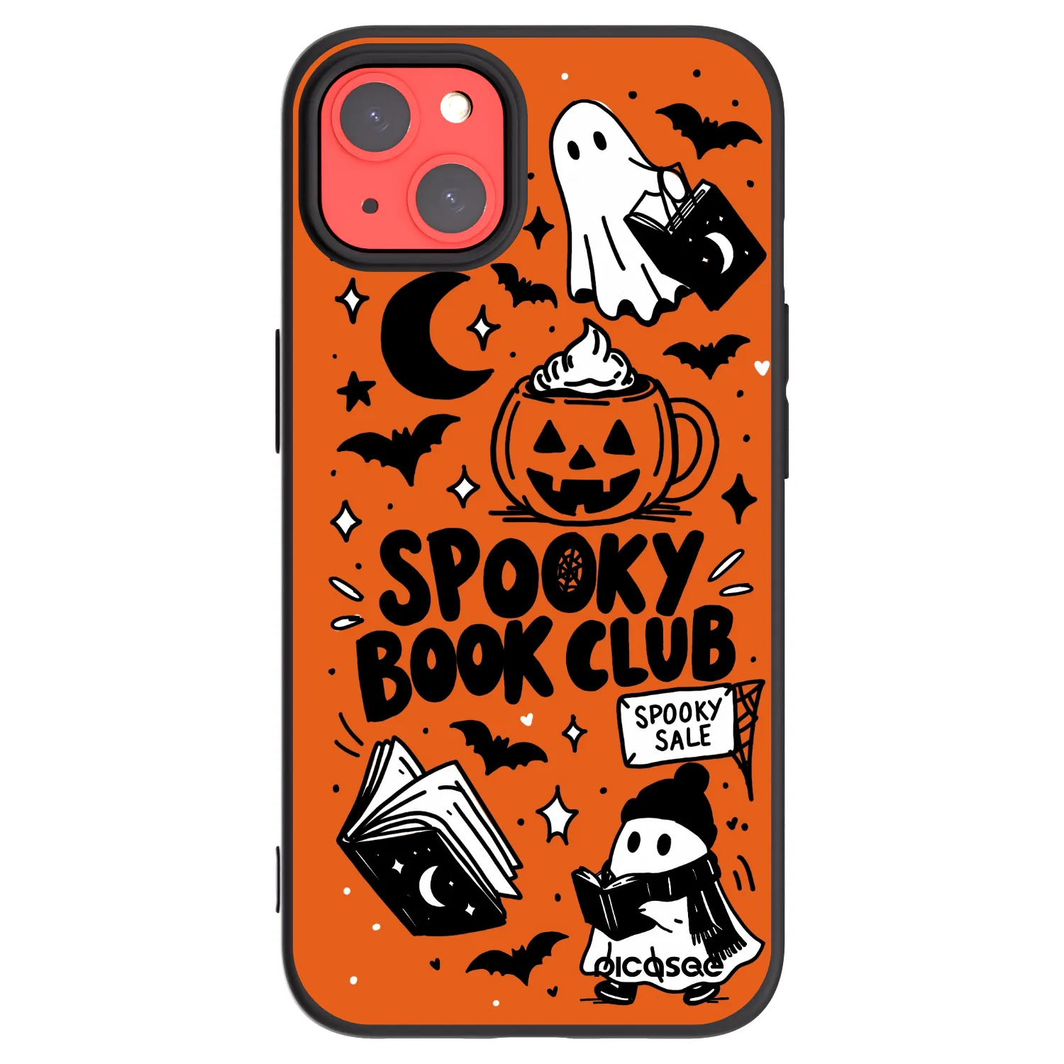 Picasee silikonski črni ovitek za Apple iPhone 13 - Spooky book club