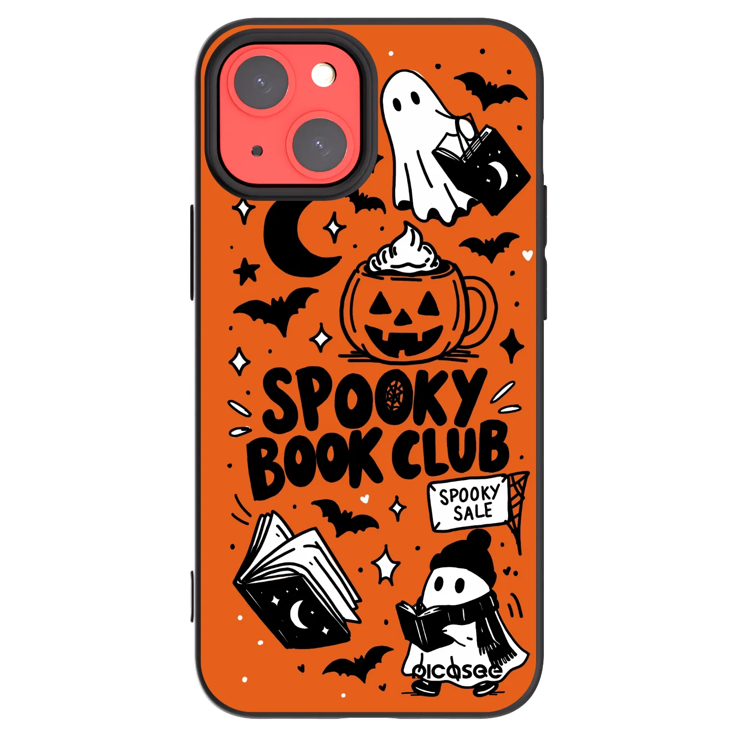 Picasee silikonski črni ovitek za Apple iPhone 13 mini - Spooky book club