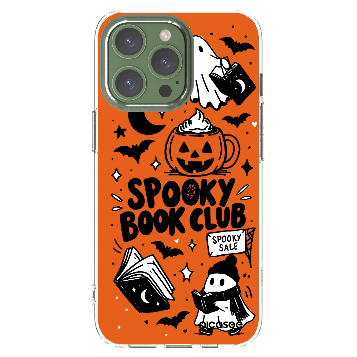 Picasee silikonski prozorni ovitek za Apple iPhone 13 Pro - Spooky book club