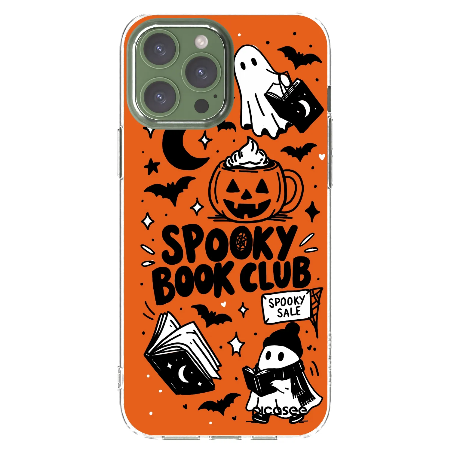 Picasee silikonski prozorni ovitek za Apple iPhone 13 Pro Max - Spooky book club