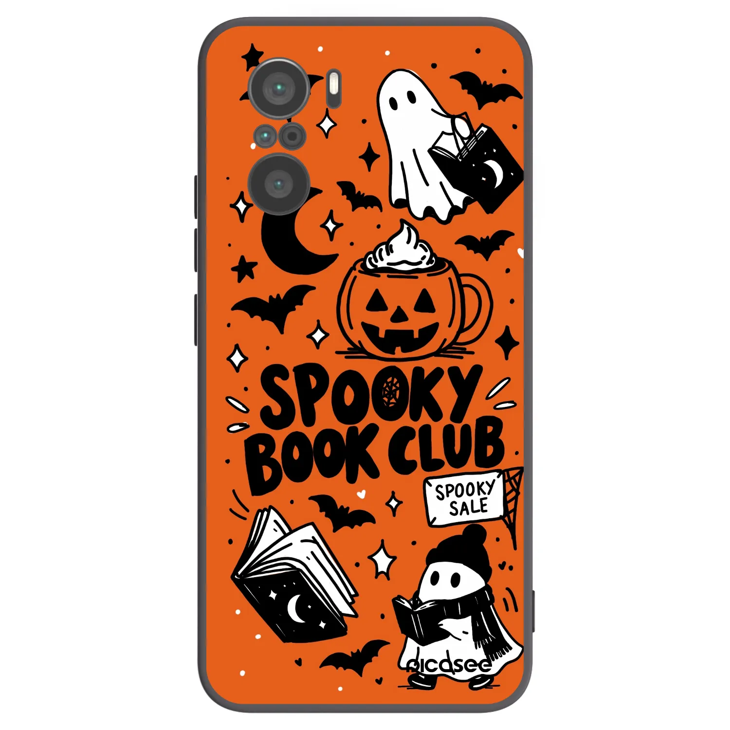 Picasee silikonski črni ovitek za Xiaomi Poco F3 - Spooky book club
